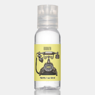 Telephone cartoon illustration hand sanitizer