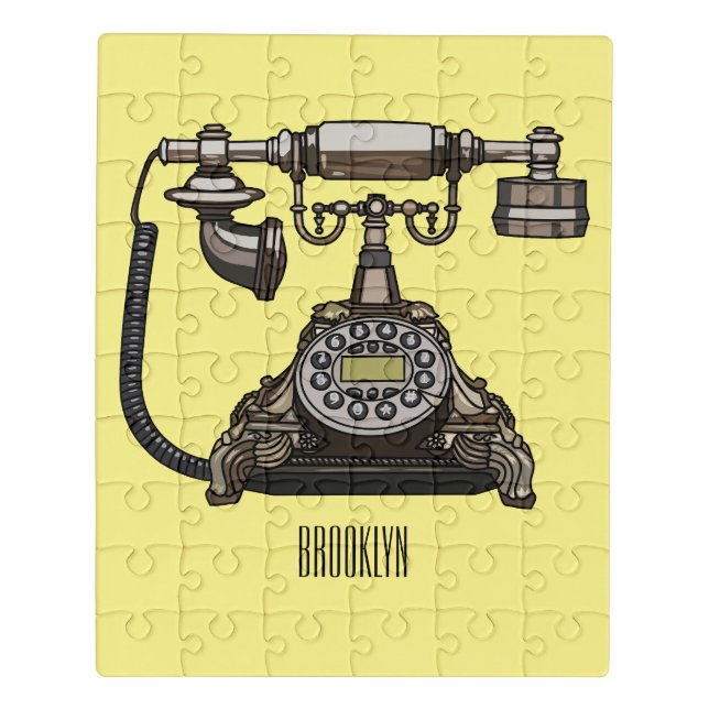 Telephone cartoon illustration jigsaw puzzle (Puzzle Vertical)