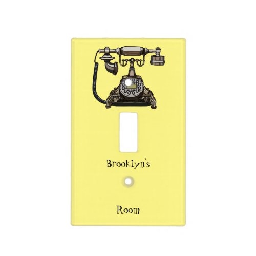 Telephone cartoon illustration light switch cover