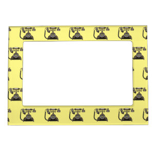 Telephone cartoon illustration magnetic frame