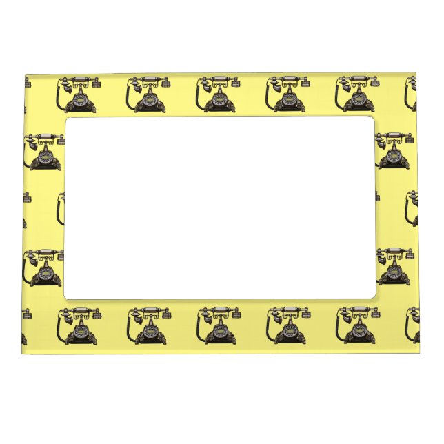 Telephone cartoon illustration magnetic frame (Front)