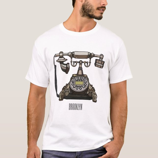 Telephone cartoon illustration T-Shirt (Front)