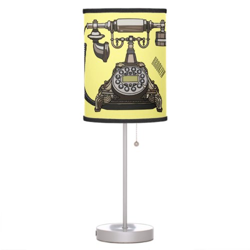 Telephone cartoon illustration table lamp