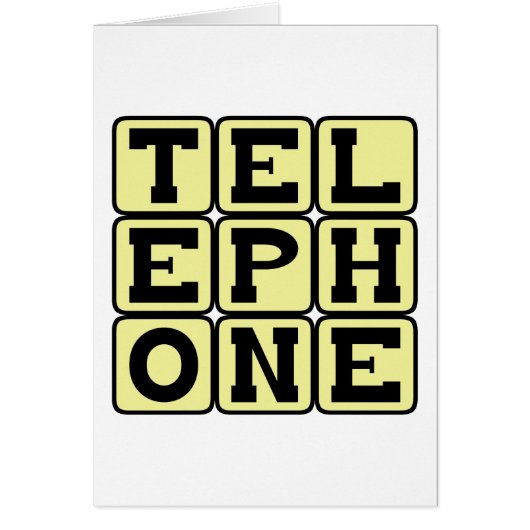 Telephone, Communication Device Cards (Front)