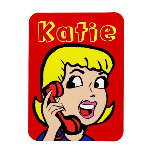 Telephone Girl Comic Strip Flexi Magnet