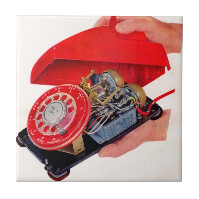 telephone guts revealed ceramic tile (Front)