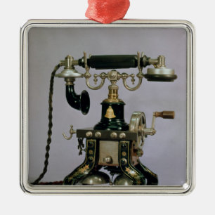 Telephone, National Telephone Service, USA, 1890 Metal Ornament