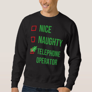 Telephone Operator Funny Pajama Christmas Sweatshirt