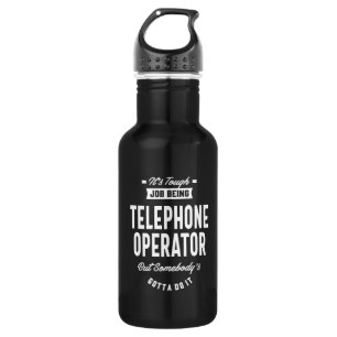 Telephone Operator Job Title Gift Stainless Steel Water Bottle