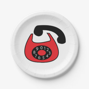Telephone paper plates