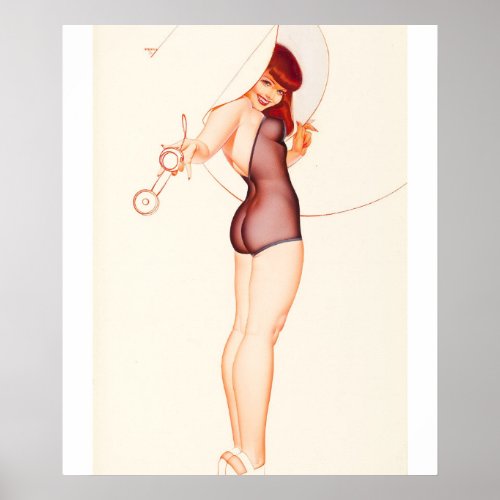 Telephone Pin Up Art Poster