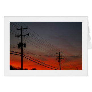 Telephone Pole Sunset Cards