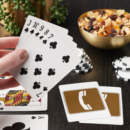 Telephone Road Sign Poker Cards