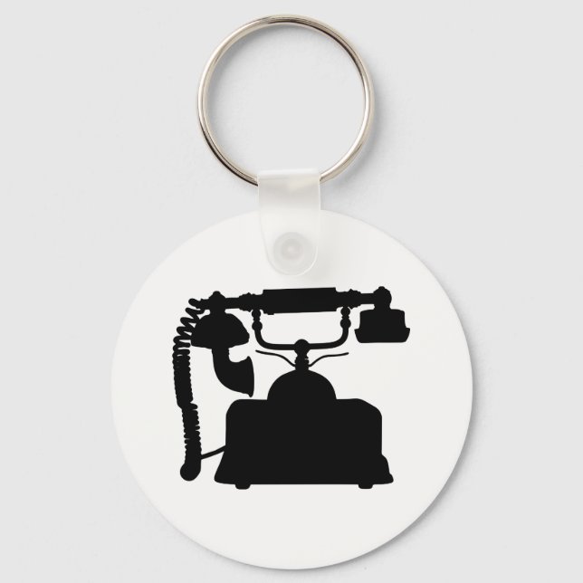 Telephone Silhouette Keychain (Front)