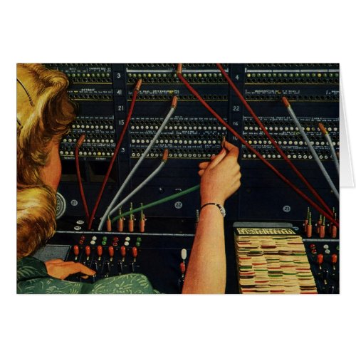 Telephone Switchboard Operator Vintage Business