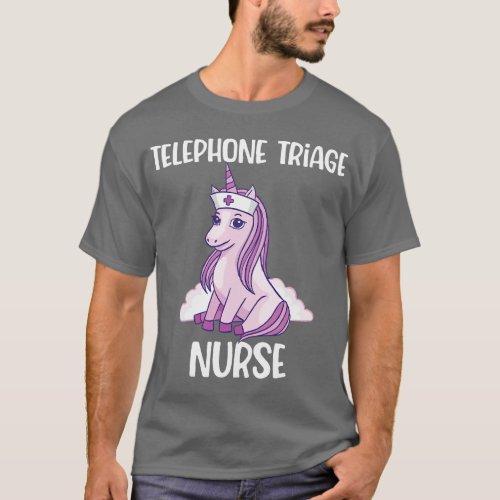 Telephone Triage Nurse Unicorn Nursing T_Shirt