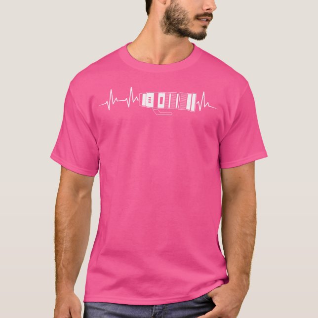 Telephoto Lens Heartbeat Ecg Digital Camera Photog T-Shirt (Front)