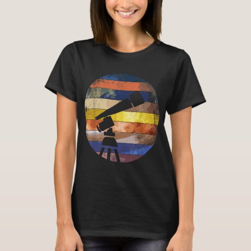 Telescope All Planets Solar System Cosmology Astro T_Shirt