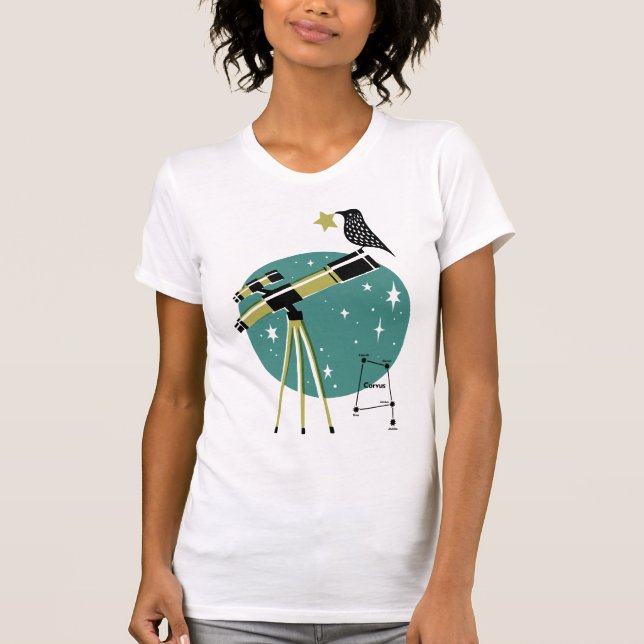 Telescope and Bird T-Shirt (Front)