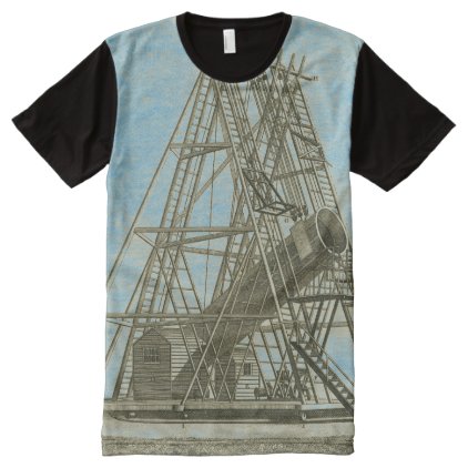 Telescope Antique SCIENCE EQUIPMENT 18TH CENTURY All-Over-Print T-Shirt