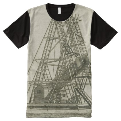 Telescope Antique SCIENCE EQUIPMENT 18TH CENTURY All-Over-Print T-Shirt