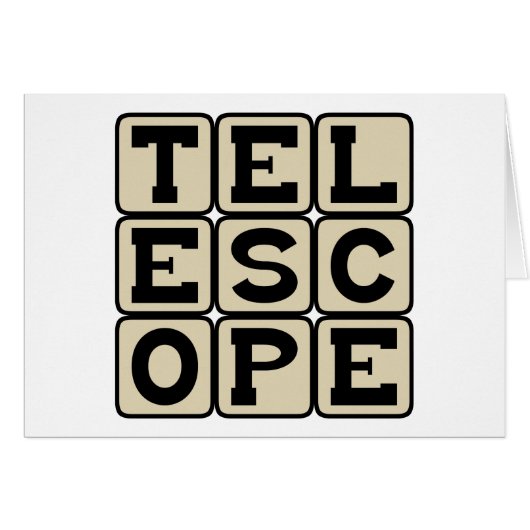 Telescope, Astronomical Instrument Cards (Front Horizontal)