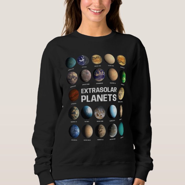 Telescope Astronomy Extrasolar Planets Cosmology B Sweatshirt (Front)
