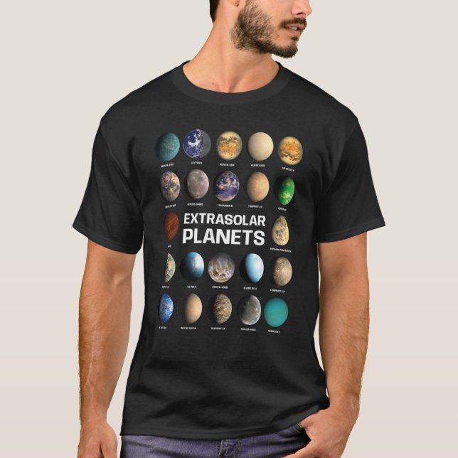 Telescope Astronomy Extrasolar Planets Cosmology B T-Shirt (Front)