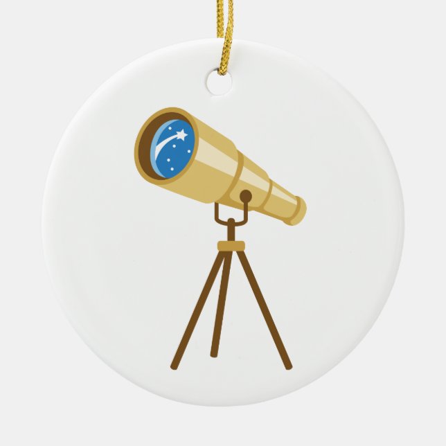 Telescope Ceramic Ornament (Front)