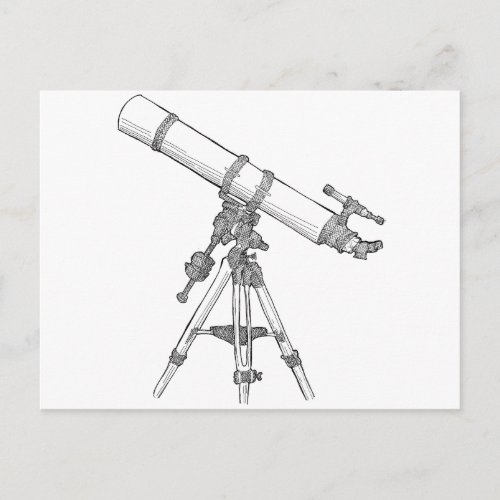 Telescope Drawing Series Postcard
