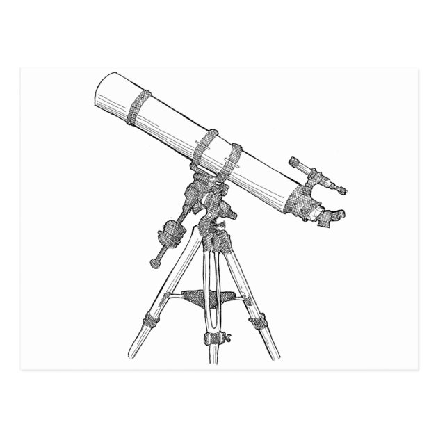 telescope drawing easy