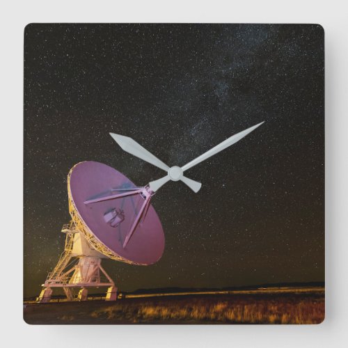 Telescope Milky Way  San Agustin New Mexico Square Wall Clock