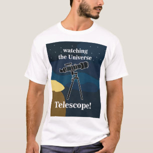 Telescope Night Sky Astronomy Stargazing Hobby T-Shirt