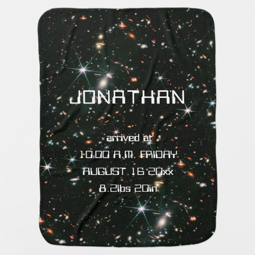 Telescope Space Galaxies Stars Name Birth Stats Baby Blanket