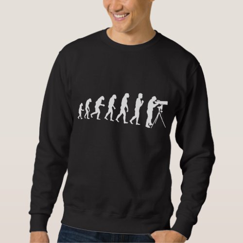 Telescope Watching Evolution Funny Astronomy Gift  Sweatshirt