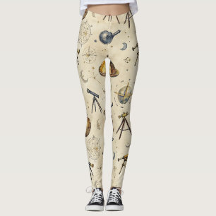 Telescopes Astrolabes Galaxy Pattern Leggings