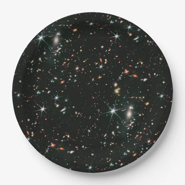 Telescopic Deep Space Galaxies Stars Paper Plates (Front)