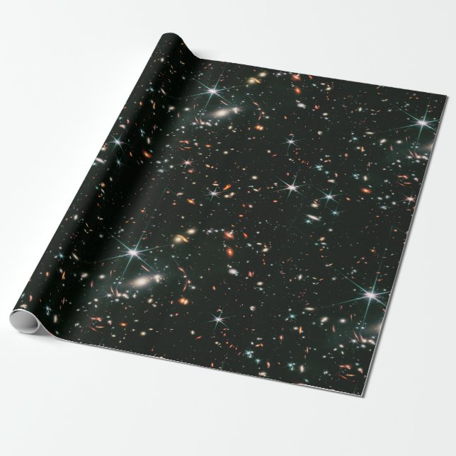 Telescopic Deep Space Galaxies Stars Seamless Wrapping Paper (Unrolled)