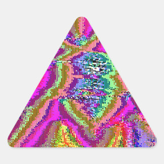 Televise Awakening (Glitch art) Triangle Sticker