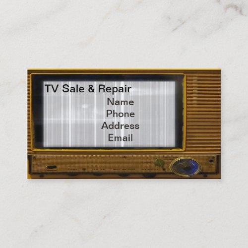 Television and Monitor Sale and Repair Services Business Card