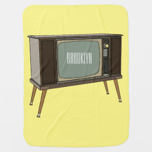 Television cartoon illustration baby blanket