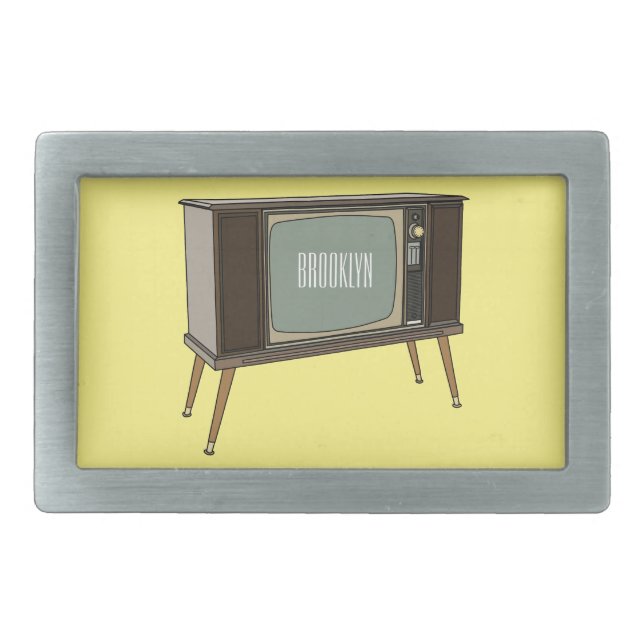 Television cartoon illustration belt buckle (Front)
