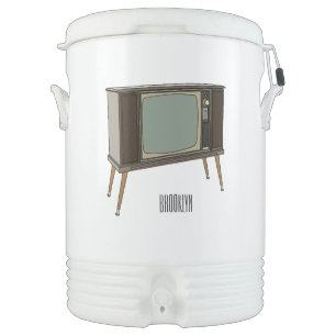 Television cartoon illustration beverage cooler