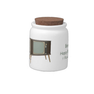 Television cartoon illustration candy jar