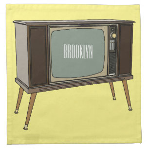 Television cartoon illustration cloth napkin