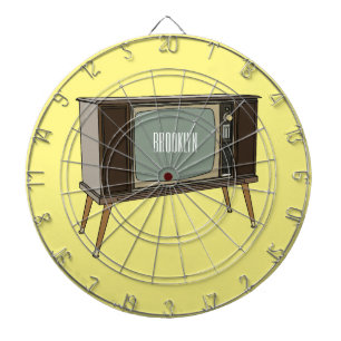 Television cartoon illustration dart board