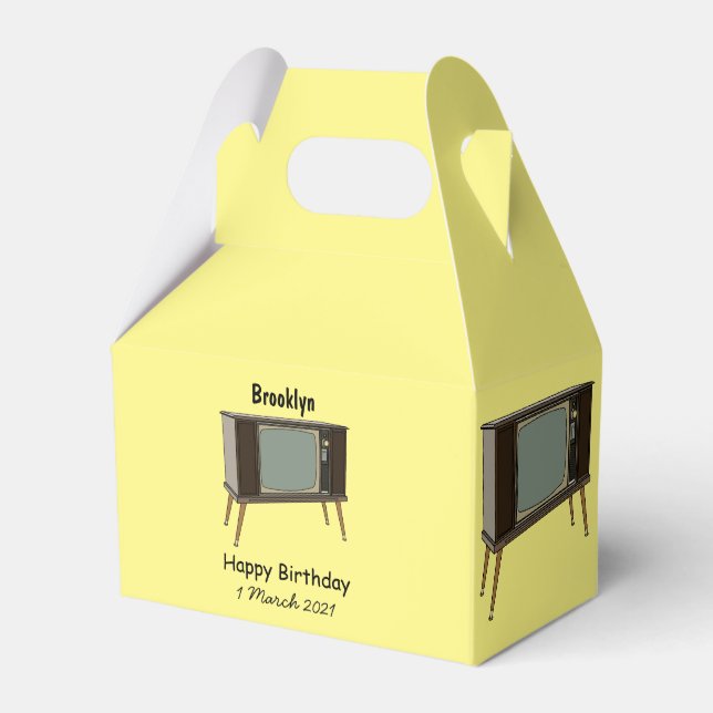 Television cartoon illustration favor boxes (Front Side)