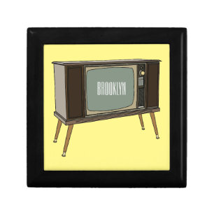 Television cartoon illustration gift box