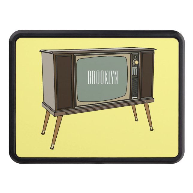 Television cartoon illustration hitch cover (Front)