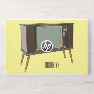 Television cartoon illustration HP laptop skin